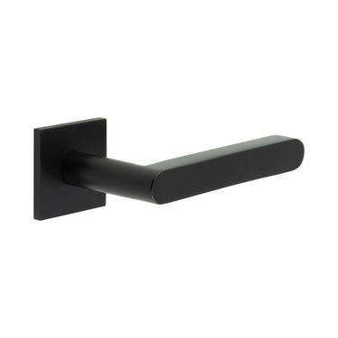 Frelan Hardware - CRES CR-101 Fixed Dead Door Handles - Pair - Square Rose; #finish_black