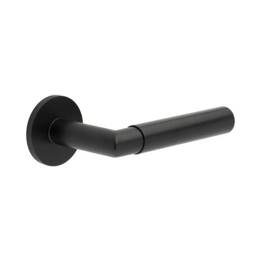 Frelan Hardware - CRES CR-102 Fixed Dead Door Handles - Pair - Round Rose; #finish_black