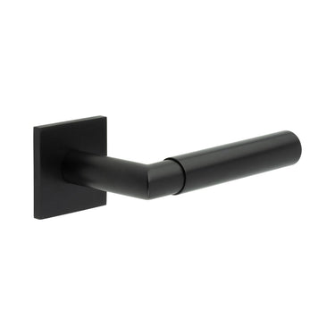 Frelan Hardware - CRES CR-102 Fixed Dead Door Handles - Pair - Square Rose; #finish_black