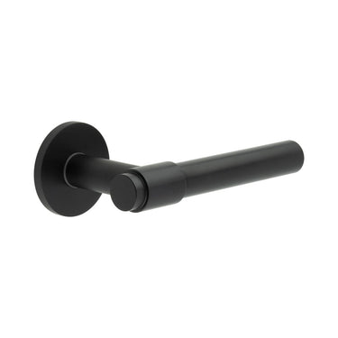 Frelan Hardware - CRES CR-103 Fixed Dead Door Handles - Pair - Round Rose; #finish_black