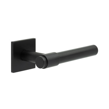 Frelan Hardware - CRES CR-103 Door Handles on Rose - Unsprung - Pair - Square Rose; #finish_black