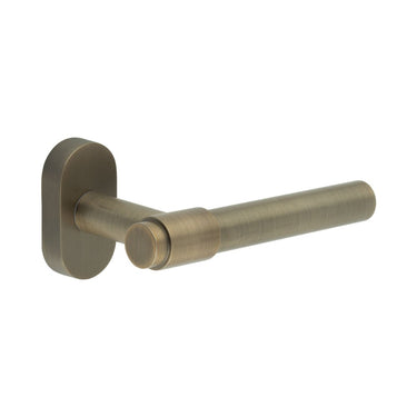 Frelan Hardware - CRES CR-103 Multipoint Door Handles - Pair - Oval Rose; #finish_antique-brass