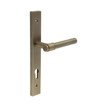 Frelan Hardware - CRES CR-103 Multipoint Door Handles - Pair - Backplate; #finish_antique-brass