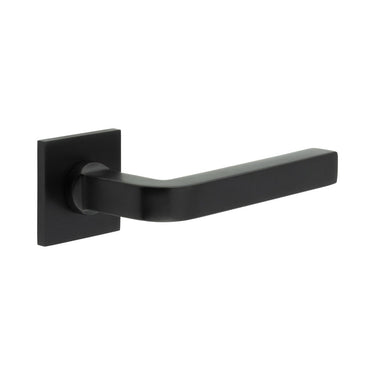 Frelan Hardware - CRES CR-104 Fixed Dead Door Handles - Pair - Square Rose; #finish_black