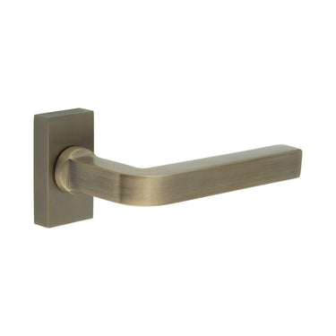 Frelan Hardware - CRES CR-104 Multipoint Door Handles - Pair - Rectangular Rose; #finish_antique-brass