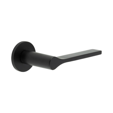 Frelan Hardware - CRES CR-105 Fixed Dead Door Handles - Pair - Round Rose; #finish_black