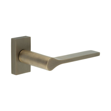 Frelan Hardware - CRES CR-105 Multipoint Door Handles - Pair - Rectangular Rose; #finish_antique-brass
