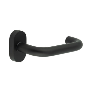 Frelan Hardware - CRES CR-106 Multipoint Door Handles - Pair - Oval Rose; #finish_black