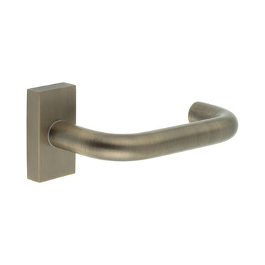 Frelan Hardware - CRES CR-106 Multipoint Door Handles - Pair - Rectangular Rose; #finish_antique-brass