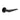 Frelan Hardware - CRES CR-107 Fixed Dead Door Handles - Pair - Round Rose; #finish_black