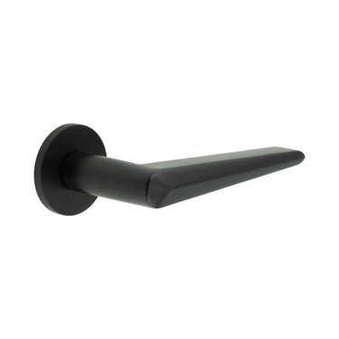 Frelan Hardware - CRES CR-107 Fixed Dead Door Handles - Pair - Round Rose; #finish_black