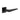Frelan Hardware - CRES CR-107 Fixed Dead Door Handles - Pair - Square Rose; #finish_black