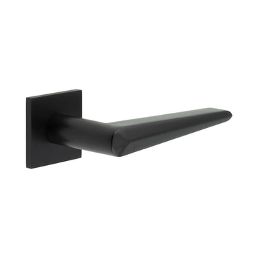 Frelan Hardware - CRES CR-107 Fixed Dead Door Handles - Pair - Square Rose; #finish_black