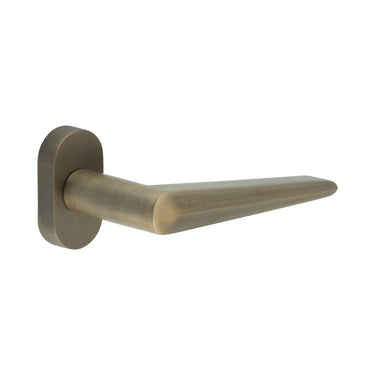 Frelan Hardware - CRES CR-107 Multipoint Door Handles - Pair - Oval Rose; #finish_antique-brass