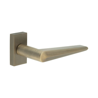 Frelan Hardware - CRES CR-107 Multipoint Door Handles - Pair - Rectangular Rose; #finish_antique-brass