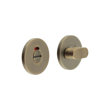 Frelan Hardware - CRES Thumb Turn & Release - CR801 - With Indicator - Round Rose; #finish_antique-brass