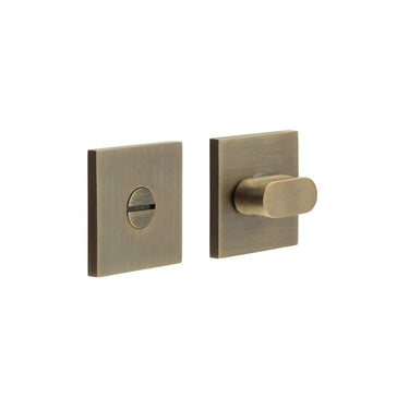 Frelan Hardware - CRES Thumb Turn & Release - CR801 - Square Rose; #finish_antique-brass