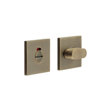 Frelan Hardware - CRES Thumb Turn & Release - CR801 - With Indicator - Square Rose; #finish_antique-brass