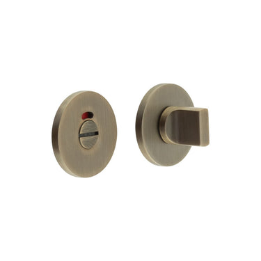 Frelan Hardware - CRES Thumb Turn & Release - CR802  - With Indicator - Round Rose; #finish_antique-brass