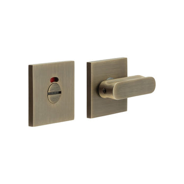 Frelan Hardware - CRES Thumb Turn & Release - CR803 - With Indicator - Square Rose; #finish_antique-brass