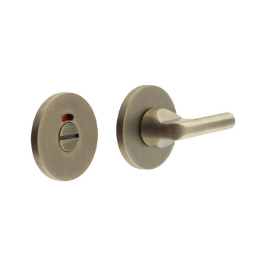 Frelan Hardware - CRES Thumb Turn & Release - CR804 - With Indicator - Round Rose; #finish_antique-brass