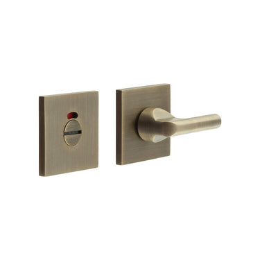 Frelan Hardware - CRES Thumb Turn & Release - CR804 - With Indicator - Square Rose; #finish_antique-brass