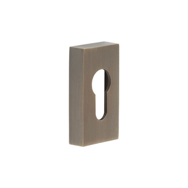 Frelan Hardware - CRES Euro Escutcheon - Rectangular; #finish_antique-brass
