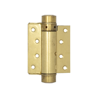 Frelan Hardware - Single Action Steel Spring Hinges - 75mm; #finish_polished-brass