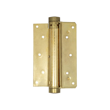 Frelan Hardware - Single Action Steel Spring Hinges - 150mm; #finish_polished-brass