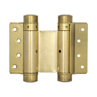Frelan Hardware - Double Action Steel Spring Hinges - 75mm; #finish_polished-brass