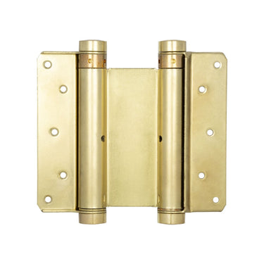 Frelan Hardware - Double Action Steel Spring Hinges - 152mm; #finish_polished-brass