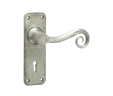 Frelan Hardware - Chester Suite Door Handles - Pair - Lock; #finish_pewter