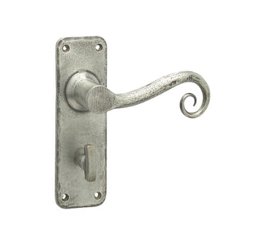 Frelan Hardware - Chester Suite Door Handles - Pair - Bathroom; #finish_pewter