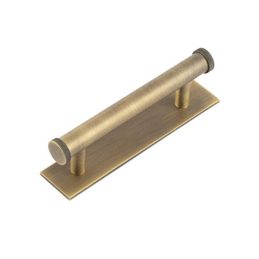 Frelan Hardware - Hoxton Wenlock Cabinet Handles - Plain Plate - Bar - 96mm; #finish_antique-brass