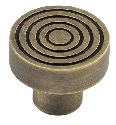 Frelan Hardware - Murray Cupboard Knobs - 30mm - No Rose; #finish_antique-brass