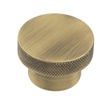 Frelan Hardware - Hoxton Wenlock Cabinet Handles - No Plate - 40mm Knob; #finish_antique-brass