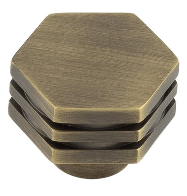 Frelan Hardware - Nile Cupboard Knobs - No Rose; #finish_antique-brass
