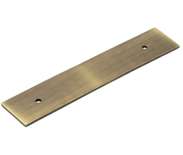 Frelan Hardware - Hoxton Fanshaw Cabinet Handle Backplates - 140mm x 30mm; #finish_antique-brass