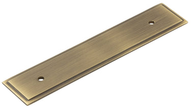 Frelan Hardware - Hoxton Rushton Cabinet Handle Backplates - 140mm x 30mm; #finish_antique-brass