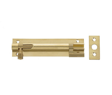 Frelan Hardware - Jedo Brass Necked Barrel Bolts - 50mm x 25mm; #finish_polished-brass
