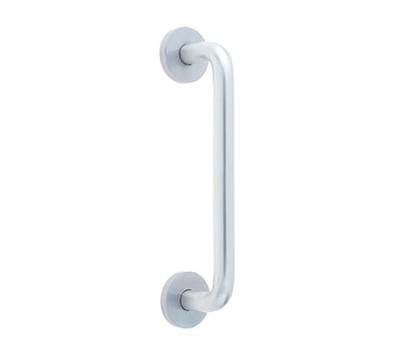 Frelan Hardware - D Shape Aluminium Pull Handle - 225mm x 19mm dia - Single - Rose Fix; #finish_satin-anodised-aluminium