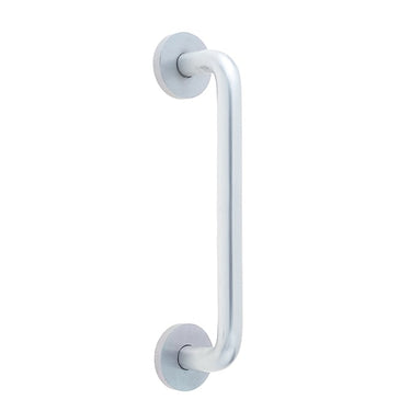Frelan Hardware - D Shape Aluminium Pull Handle - 305mm x 19mm dia. - Single - On Rose; #finish_satin-anodised-aluminium