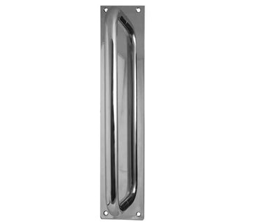 Frelan Hardware - Aluminium Pull Handle on Plate - Single - 300mm ; #finish_satin-anodised-aluminium