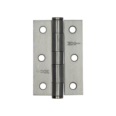 Frelan Hardware - Steel Heavy Dury Button Tip Hinges - Grade 11 - 76mm x 50mm; #finish_satin-chrome