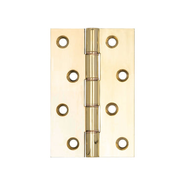 Frelan Hardware - Double Phosphor Bronze Washered Hinges - 102mm x 67mm; #finish_polished-brass