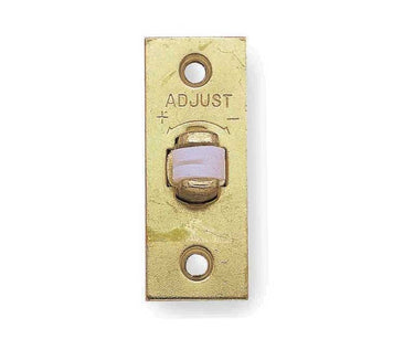 Frelan Hardware - Jedo Adjustable Roller Bolt Catch - Nylon Roller; #finish_polished-brass