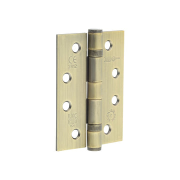 Frelan Hardware - Steel Ball Bearing Hinges - Grade 11 - 102mm x 76mm; #finish_antique-brass