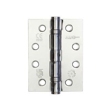 Frelan Hardware - Steel Ball Bearing Hinges - Grade 11 - 102mm x 76mm; #finish_polished-chrome