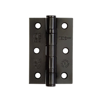 Frelan Hardware - Steel Ball Bearing Hinges - Grade 7 - 76mm x 50mm; #finish_black