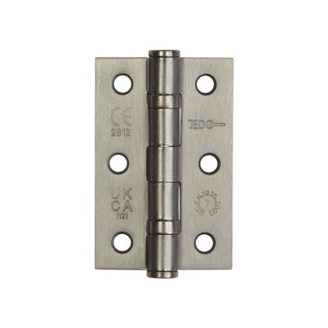 Frelan Hardware - Steel Ball Bearing Hinges - Grade 7 - 76mm x 50mm; #finish_gun-metal